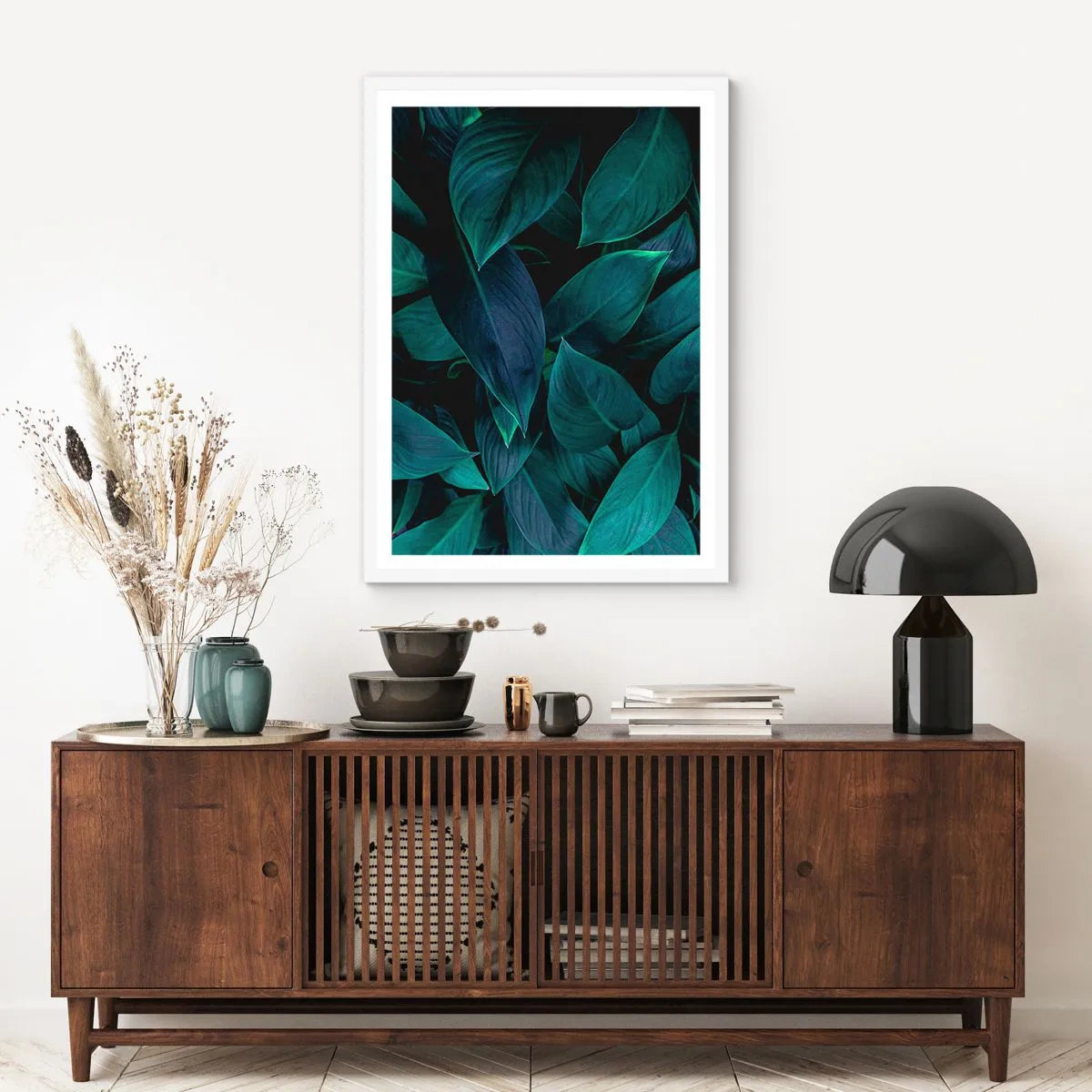 Affiche dans un cadre blanc - Poster - le vert lui-même - 61x91 cm