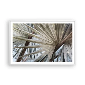 Affiche dans un cadre blanc - Poster - Evantail sous les tropiques - 91x61 cm