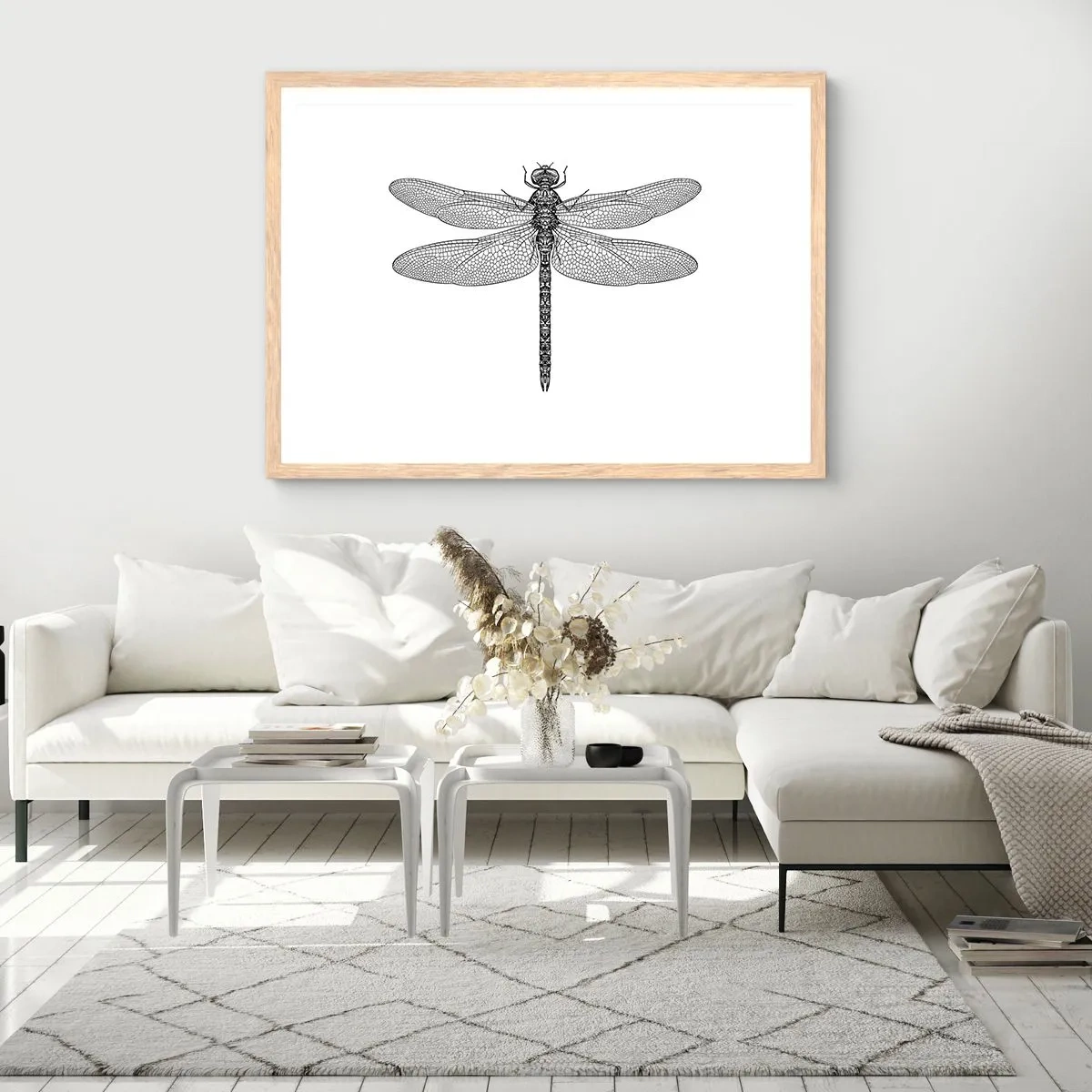 Affiche dans un chêne clair - Poster - Précision de la nature - 50x40 cm