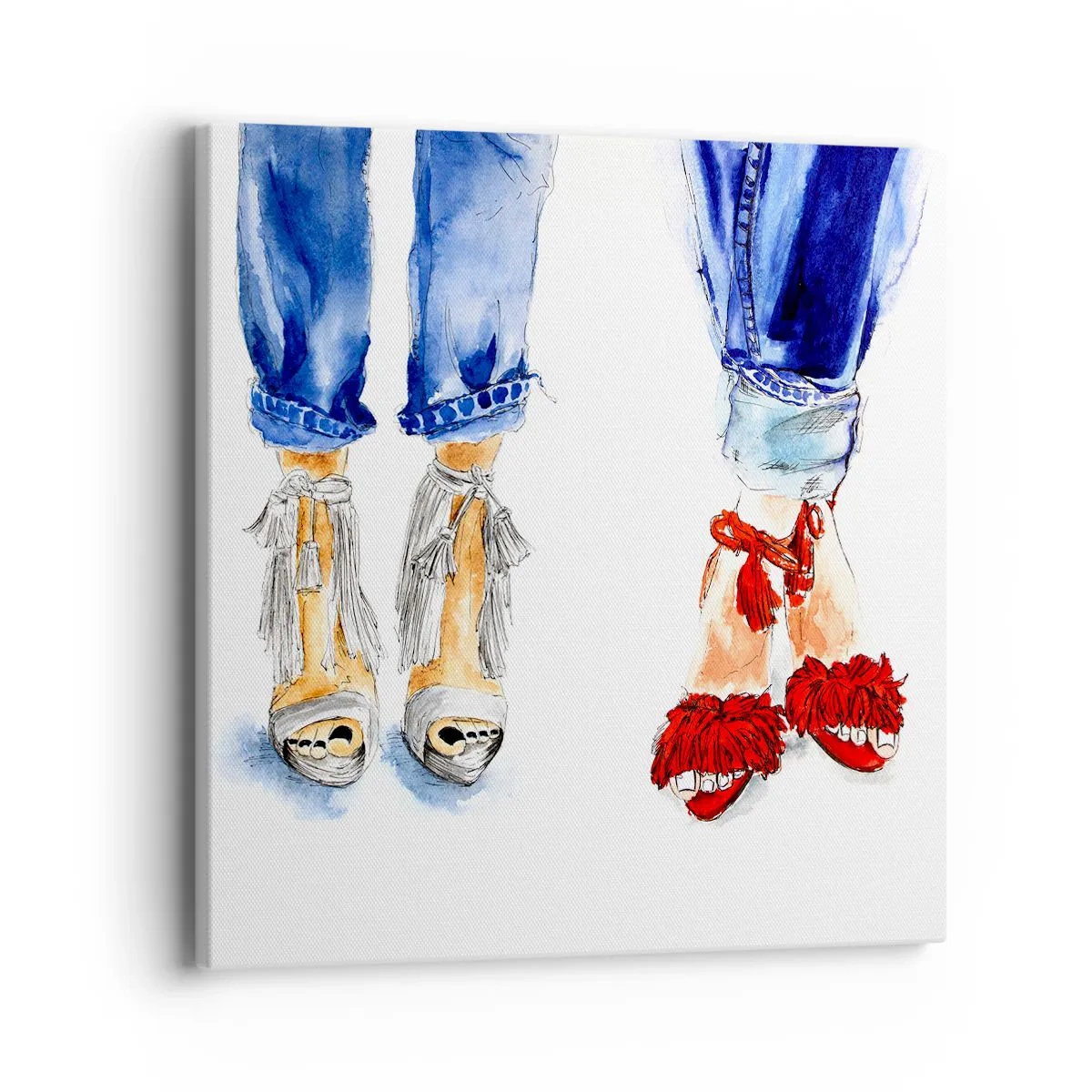 Impression sur toile - Image sur toile - Peut-être irons-nous nous promener? - 40x40 cm