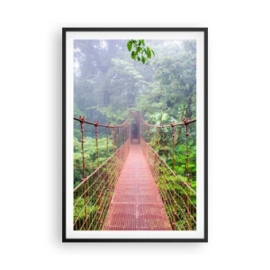 Affiche dans un cadre noir - Poster - Suspendu sur les couronnes - 61x91 cm