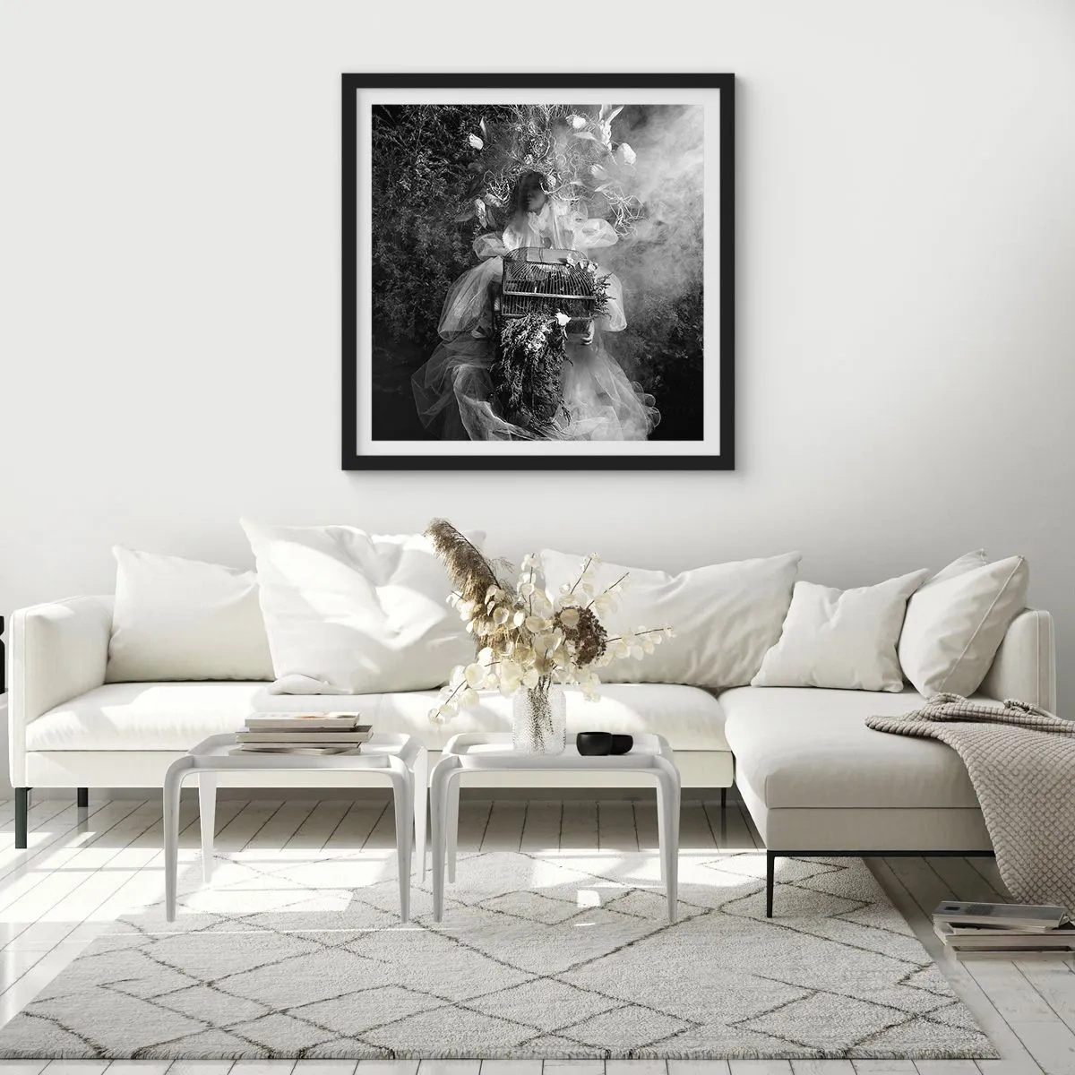 Affiche dans un cadre noir - Poster - Tout simplement Mère Nature - 40x40 cm