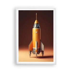 Affiche dans un cadre blanc - Poster - Ça commence par un rêve - 70x100 cm