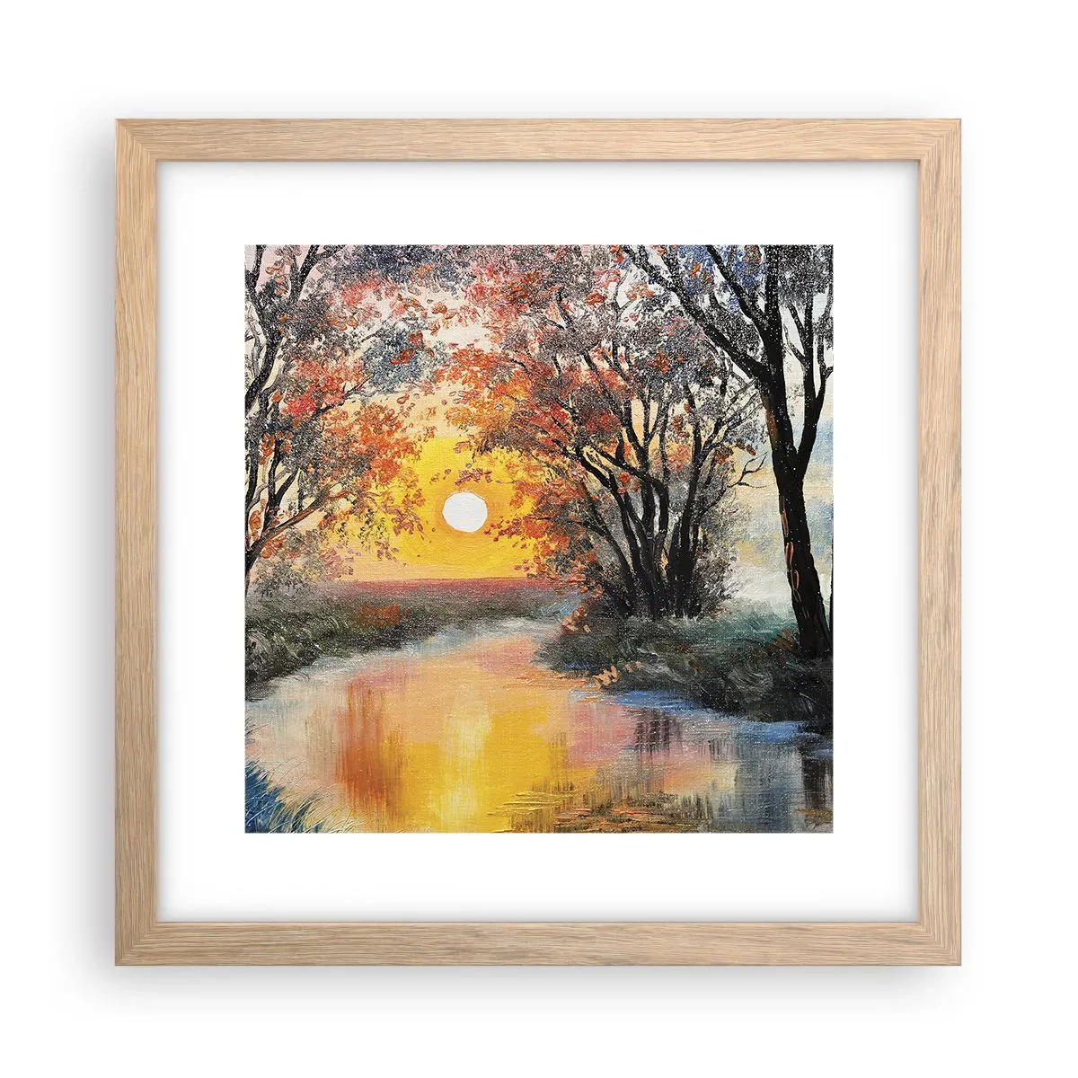 Affiche dans un chêne clair - Poster - Climats de printemps - 30x30 cm