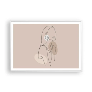 Affiche dans un cadre blanc - Poster - Icone féminin - 100x70 cm