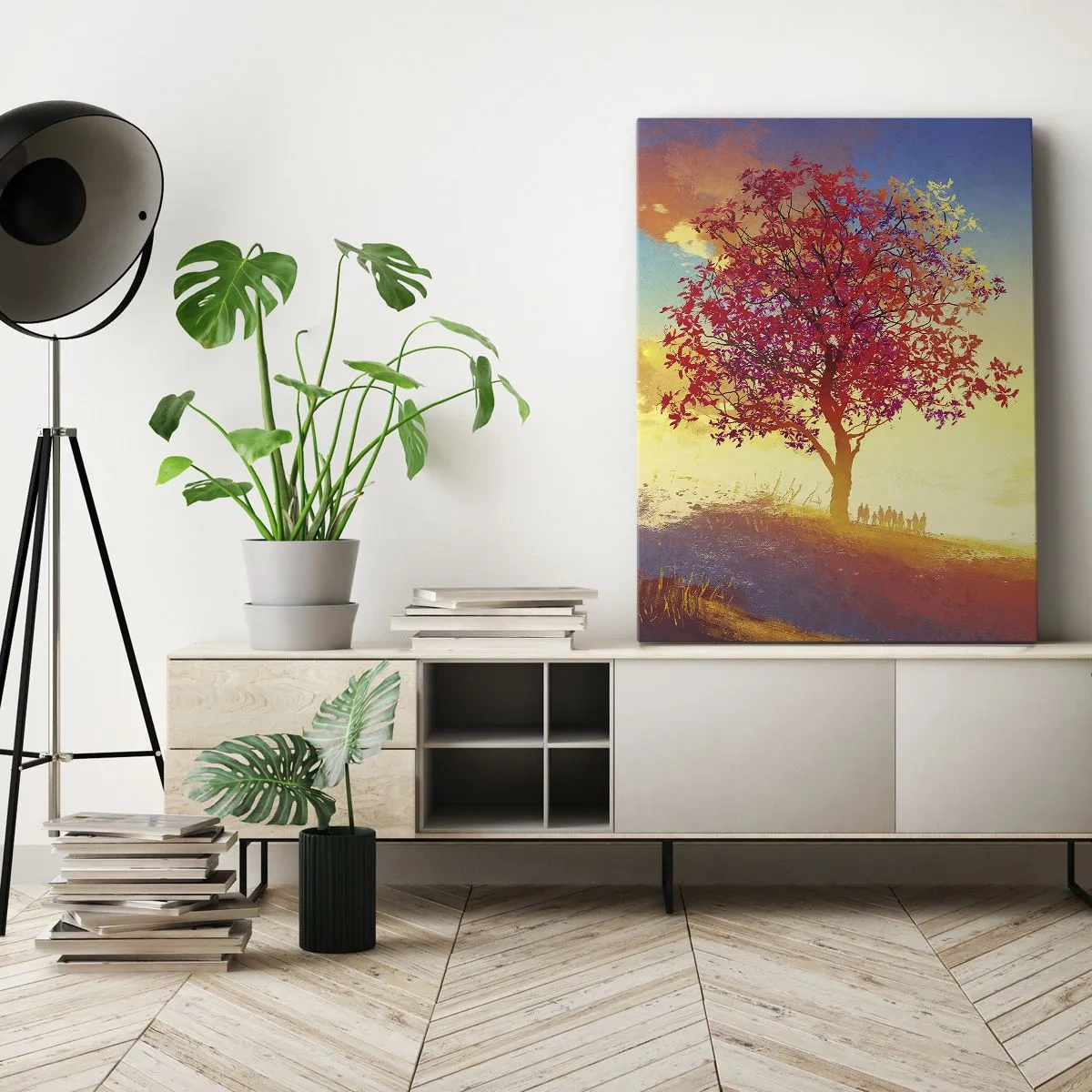 Impression sur toile - Image sur toile - Pèlerin à destination - 55x100 cm