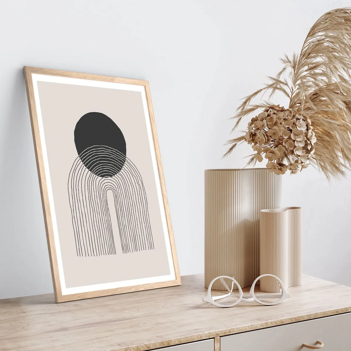 Affiche dans un chêne clair - Poster - Tremblement et confiance - 70x100 cm
