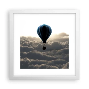 Affiche dans un cadre blanc - Poster - Un vagabond au dessus des nuages - 30x30 cm