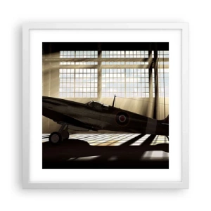 Affiche dans un cadre blanc - Poster - Le repos du guerrier - 40x40 cm