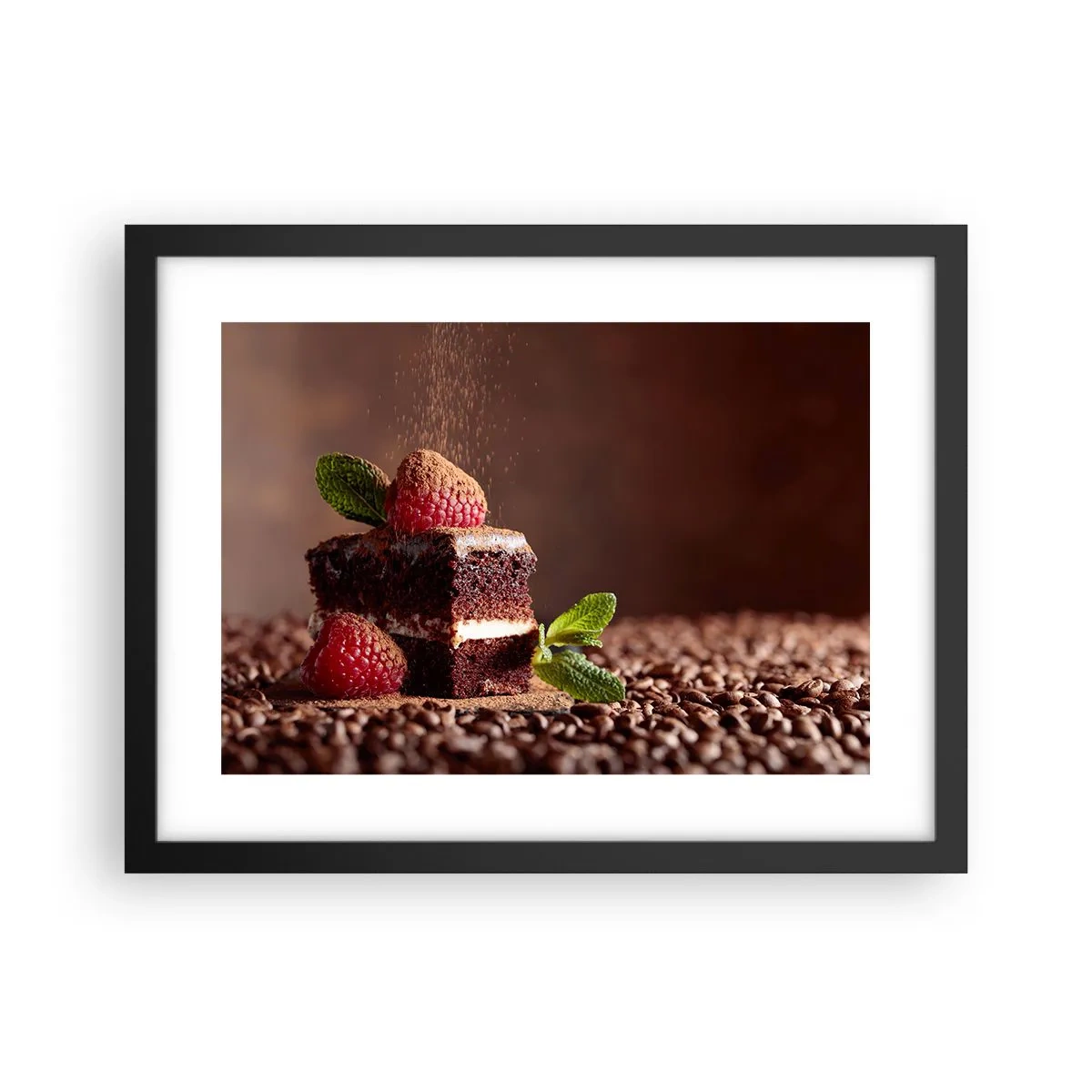 Affiche dans un cadre noir - Poster - La vie est douce - 40x30 cm