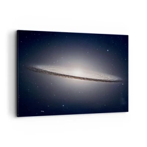 Impression sur toile - Image sur toile - Une galaxie spirale sur fond d'espace étoilé - 100x70cm - Il y a bien longtemps, dans une galaxie très lointaine… - Décoration murale moderne pour le salon et la chambre ARTTOR