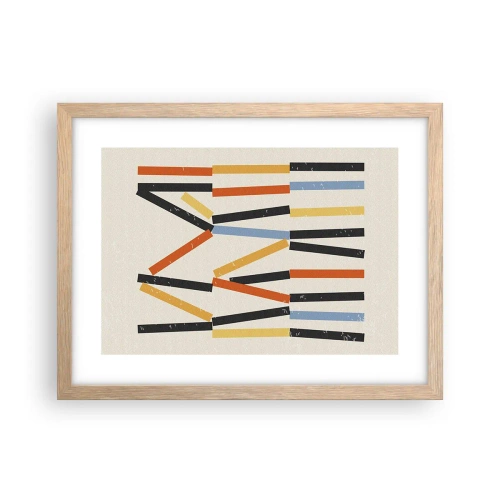 Affiche dans un chêne clair - Poster - Composition de niveaux - 40x30 cm
