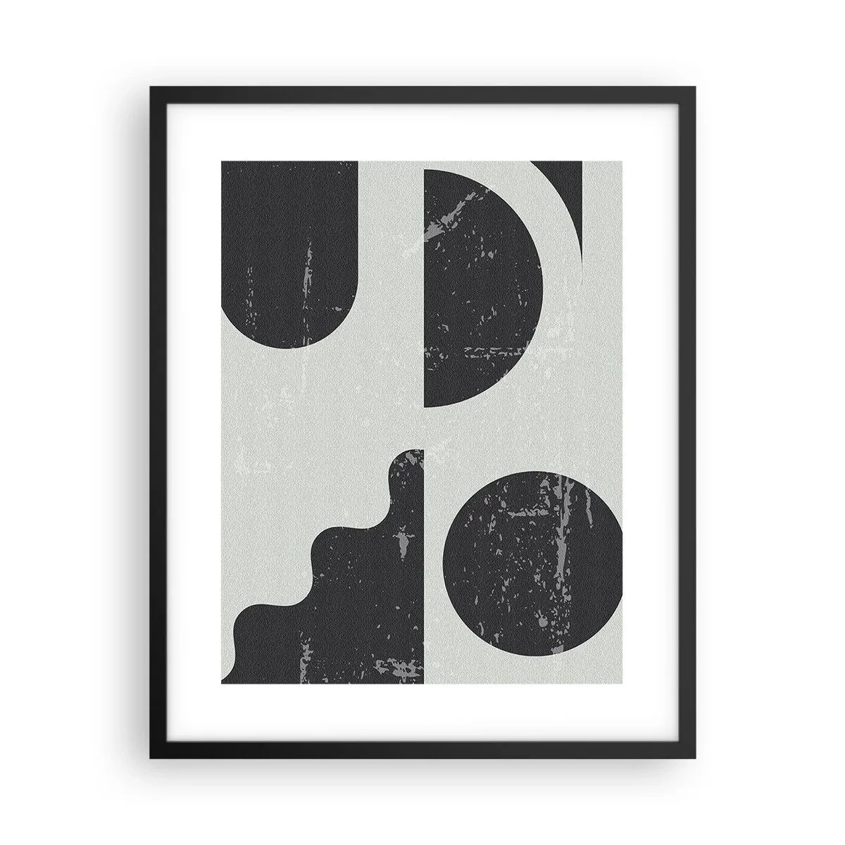 Affiche dans un cadre noir - Poster - Composition dessus et dessous - 40x50 cm