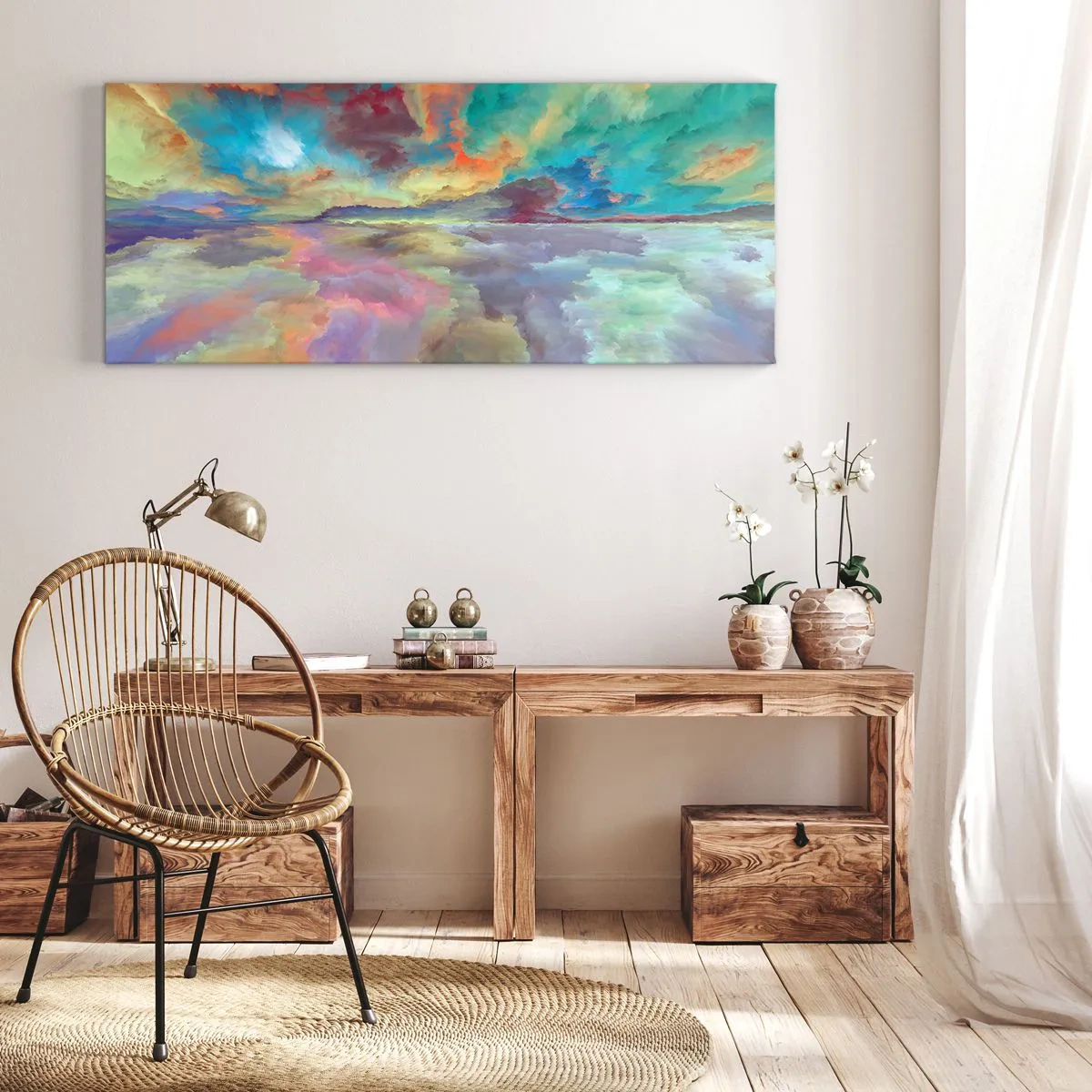 Impression sur toile - Image sur toile - Deux paradis - 90x30 cm