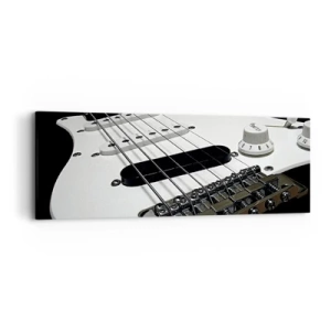 Impression sur toile - Image sur toile - Son caché en blanc - 90x30 cm