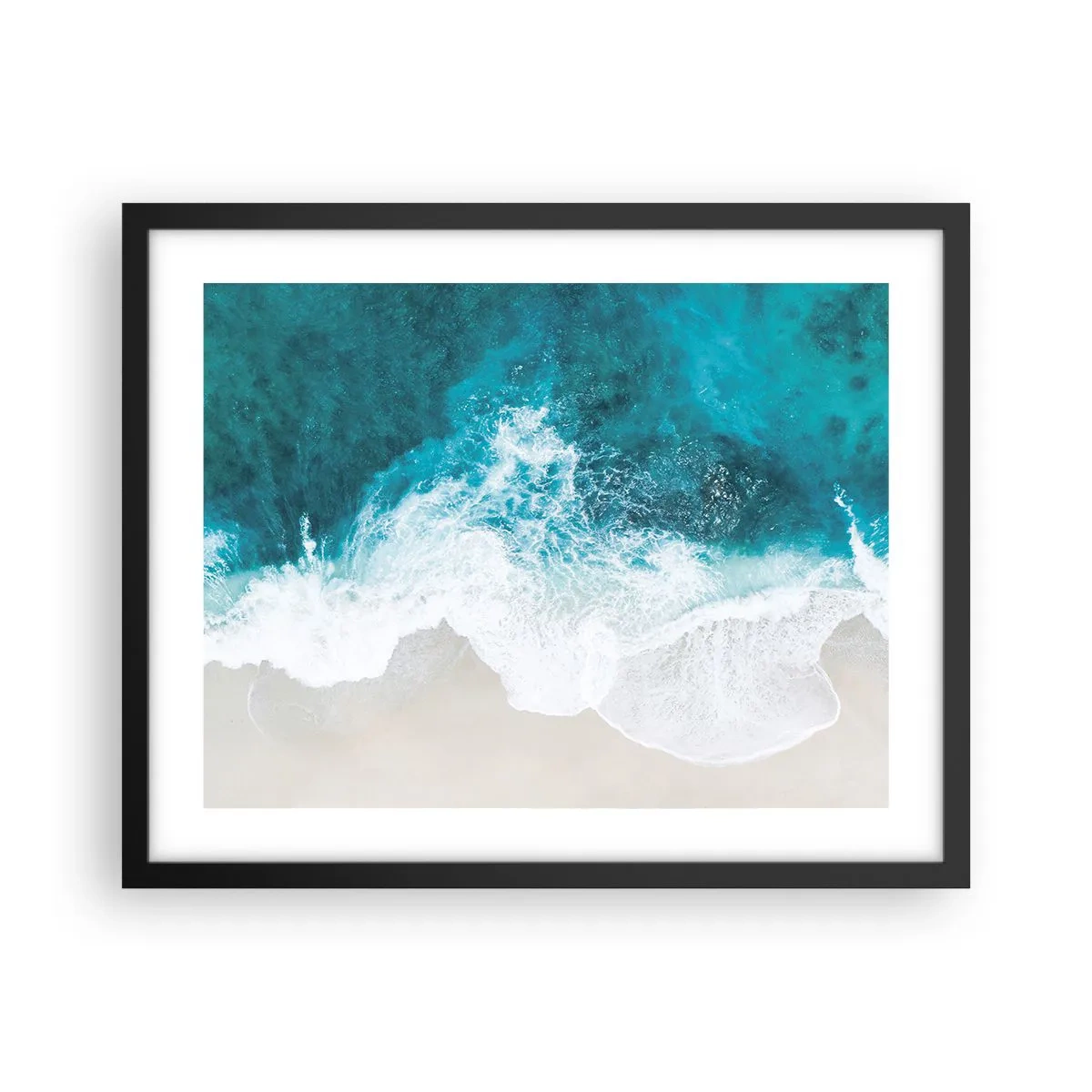 Affiche dans un cadre noir - Poster - Caresse naturelle - 50x40 cm