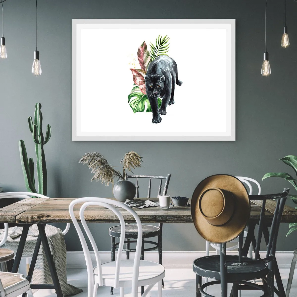 Affiche dans un cadre blanc - Poster - Sauvagerie du coeur - 100x70 cm