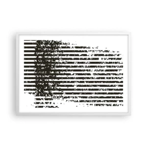 Affiche dans un cadre blanc - Poster - Rythme et bruissement - 70x50 cm
