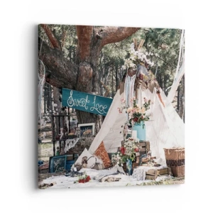 Impression sur toile - Image sur toile - Make love… - 40x40 cm