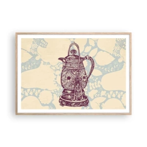 Affiche dans un chêne clair - Poster - La beauté du quotidien - 100x70 cm