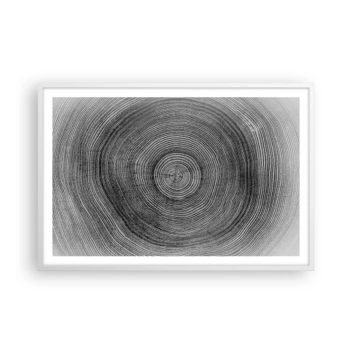 Affiche dans un cadre blanc - Poster - Signe du temps - 91x61 cm