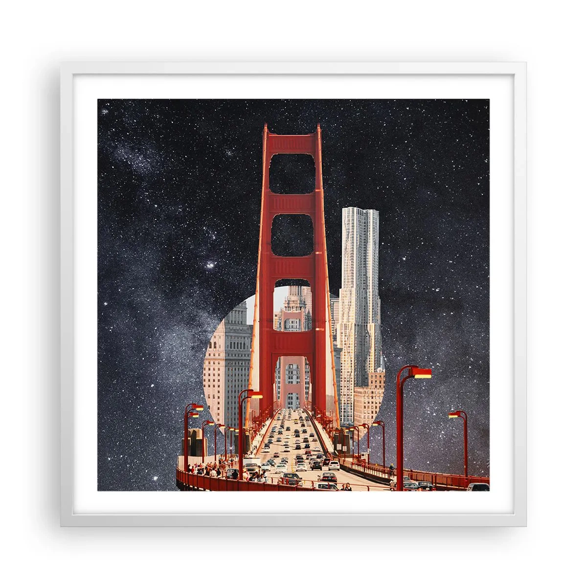 Affiche dans un cadre blanc - Poster - Toujours au centre - 60x60 cm