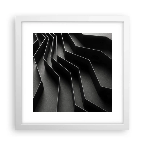 Affiche dans un cadre blanc - Poster - Ordre spatial - 30x30 cm