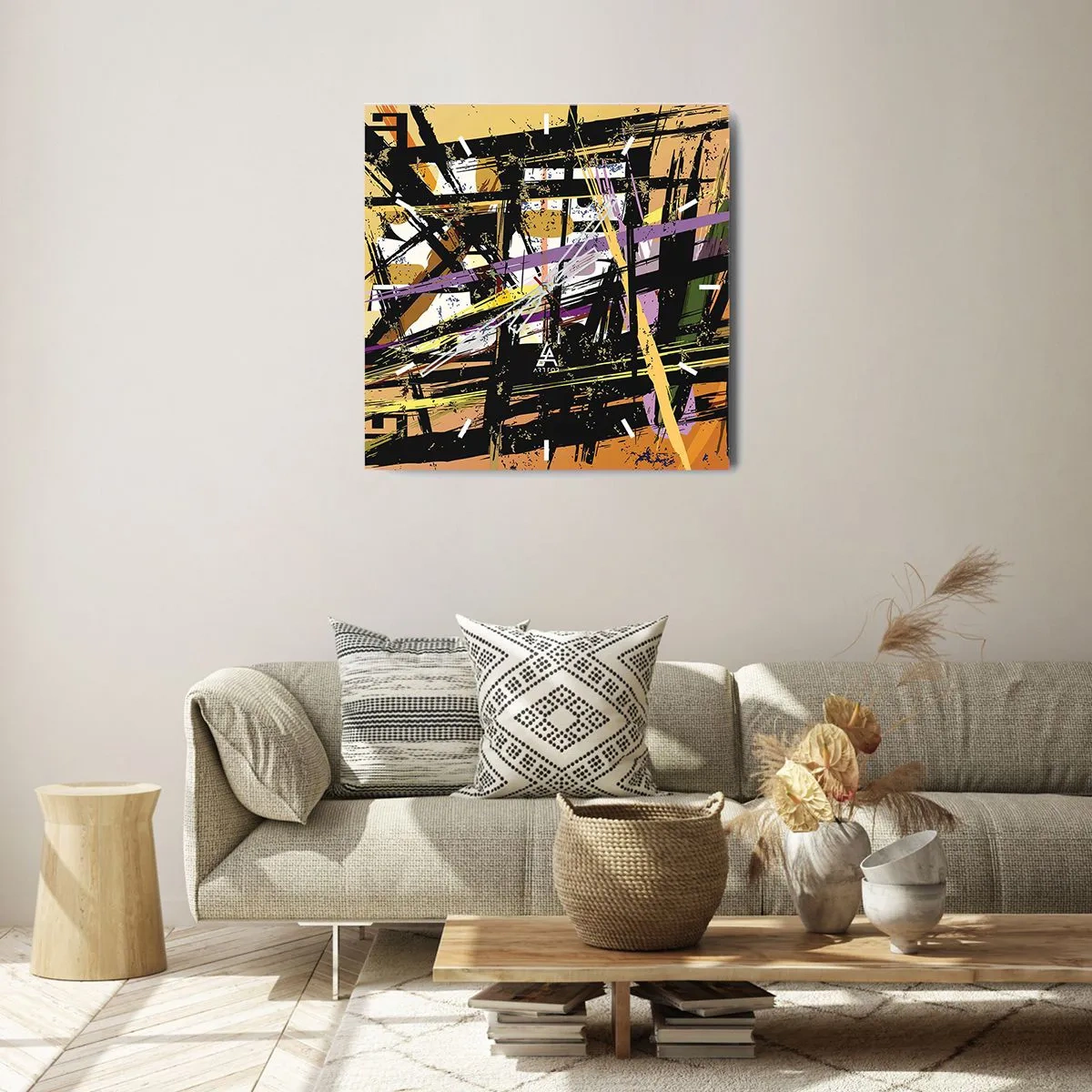 Horloge murale - Pendule murale - Une coupe nette - 40x40 cm