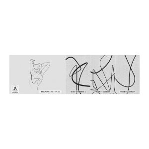 Échantillon de Papier Peint Premium Canvas - Vraiment, tu es comme ça... - Abstraction, Le corps de la femme, Graphique - 100x30 cm