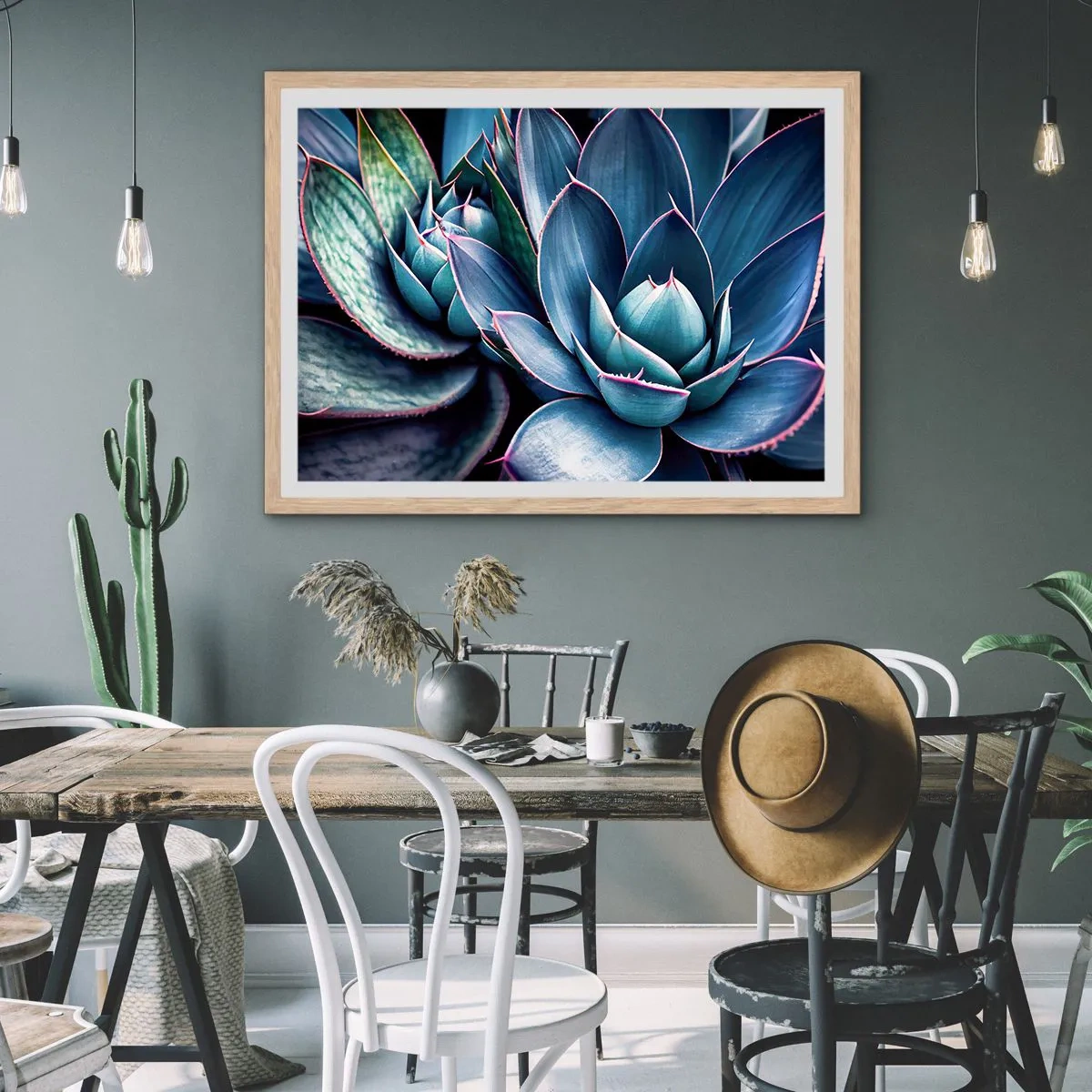 Affiche dans un chêne clair - Poster - Force vital - 50x40 cm