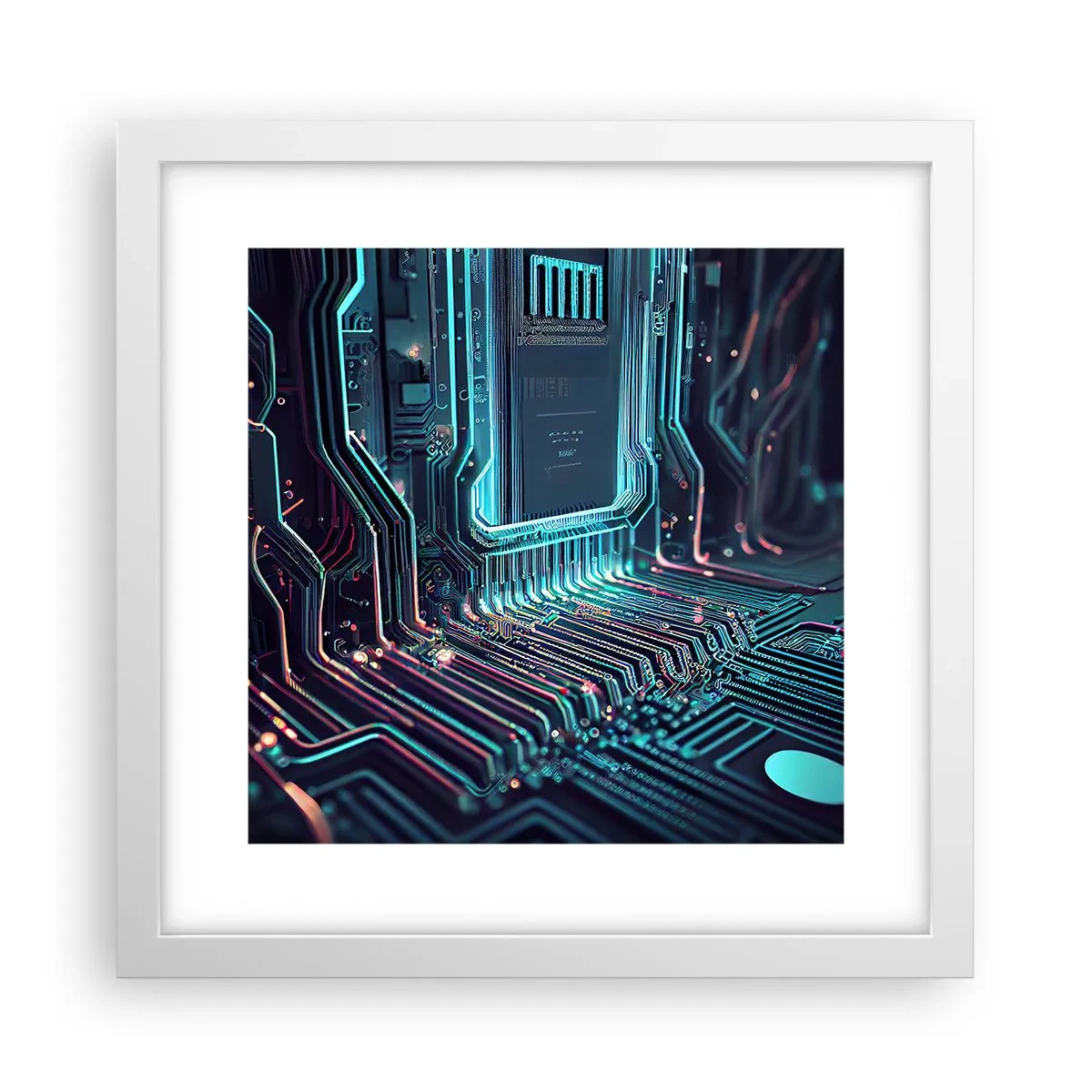 Affiche dans un cadre blanc - Poster - Je pense comme ça… - 30x30 cm