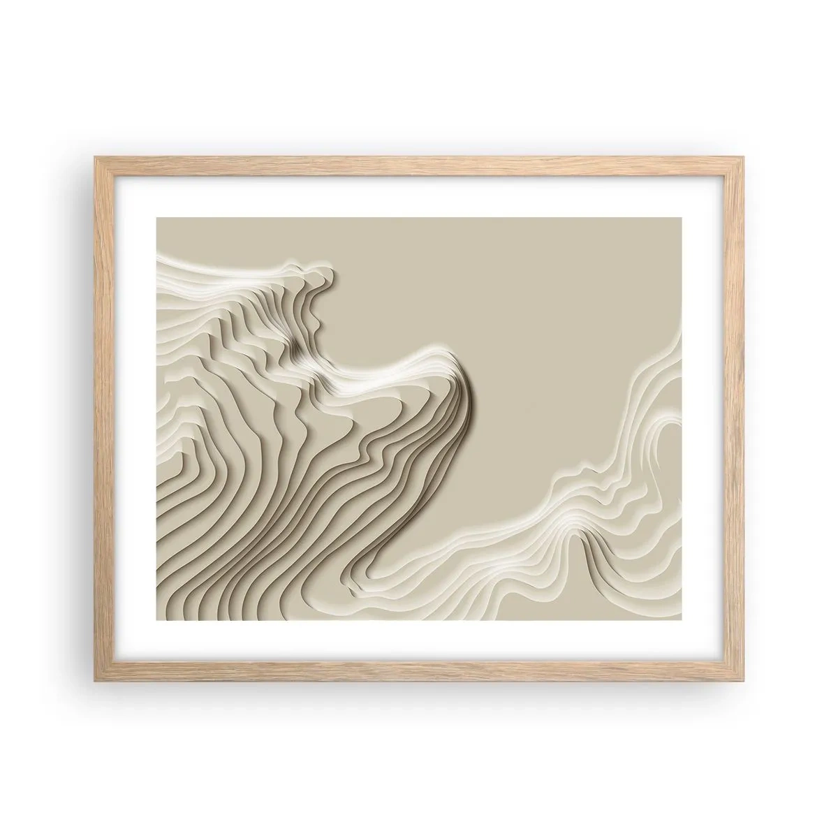 Affiche dans un chêne clair - Poster - Topographie artistique - 50x40 cm