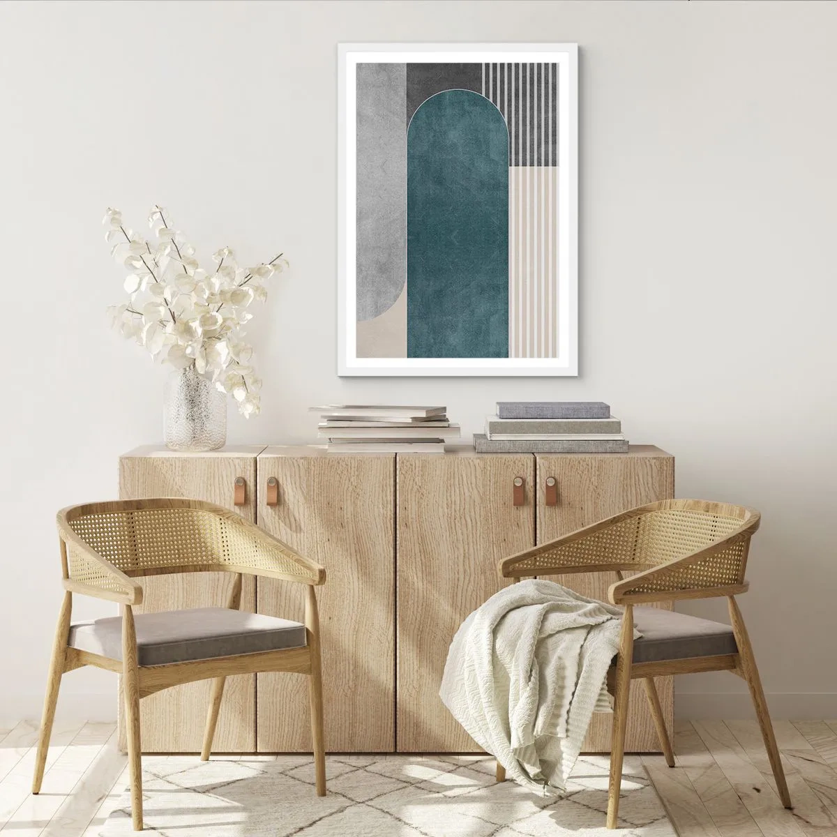 Affiche dans un cadre blanc - Poster - Composition de niveaux - 50x70 cm