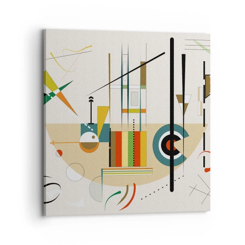 Impression sur toile - Image sur toile - Et le monde s’amuse - 70x70 cm