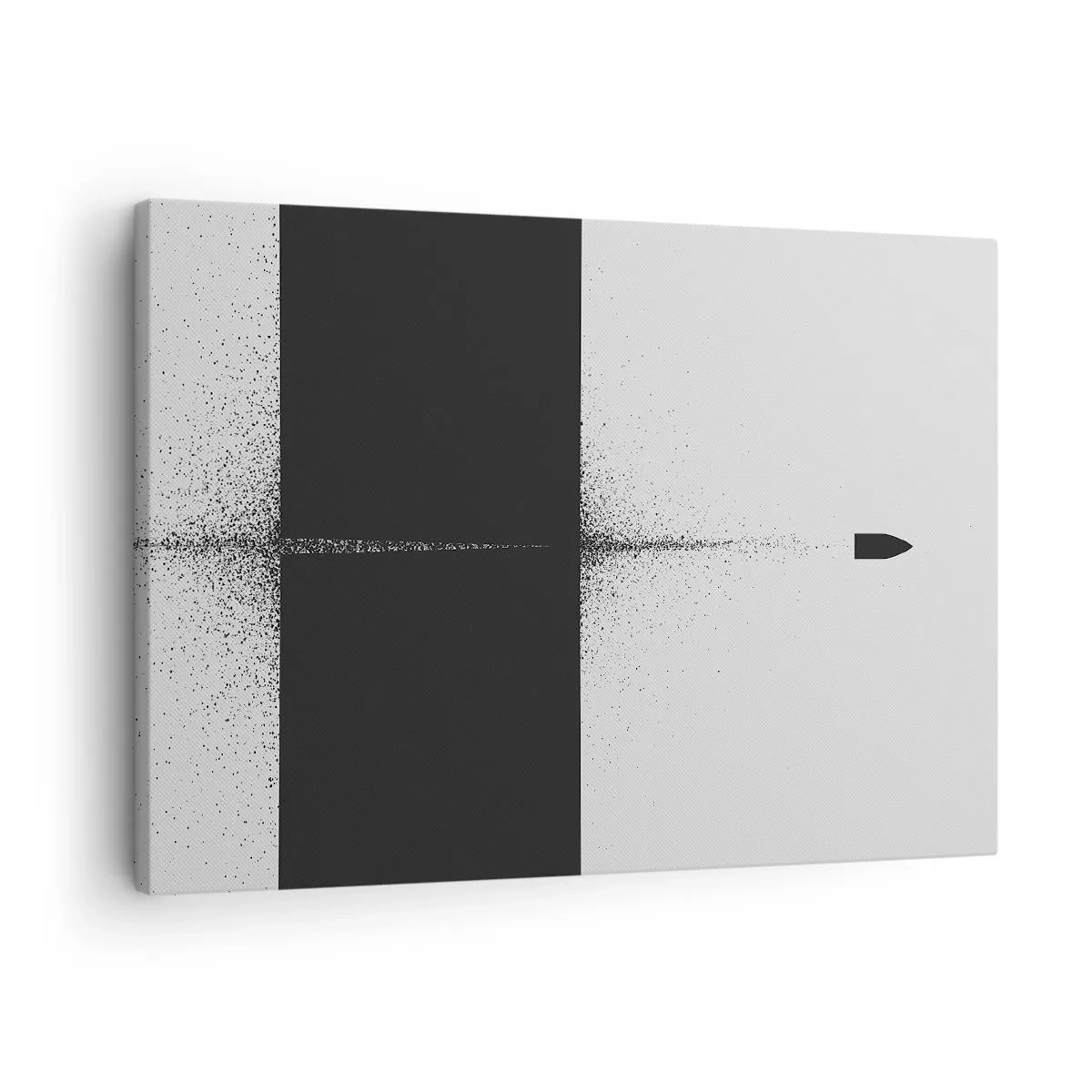Impression sur toile - Image sur toile - Un projectile symbolique dans un style minimaliste et abstrait. - 70x50cm - Droit au but - Décoration murale moderne pour le salon et la chambre ARTTOR