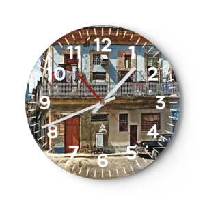 Horloge murale - Pendule murale - Climat hawaïen - 30x30 cm