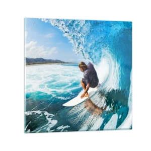 Impression sur verre - Image sur verre - Danse avec les vagues - 60x60 cm