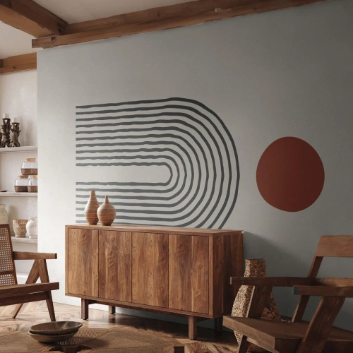 Papier Peint Photo Premium Canvas - Le magnétisme des formes et des couleurs - Abstraction, Graphique, Modèle moderne - 150x105 cm