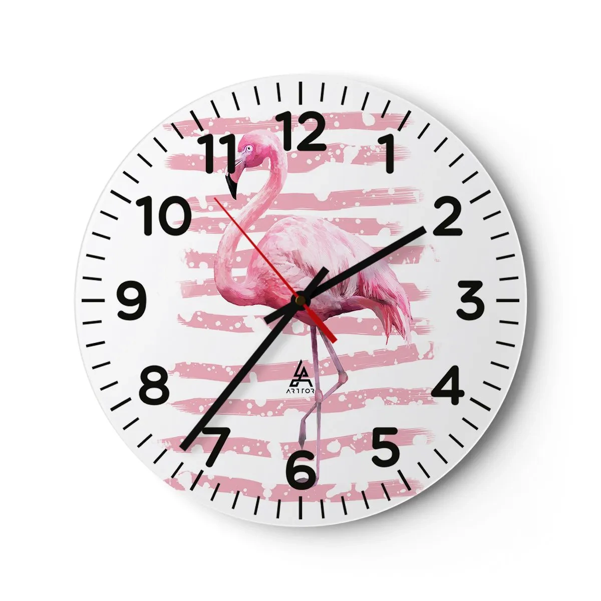 Horloge murale - Pendule murale - Avec dignité, bien qu'en rose - 30x30 cm
