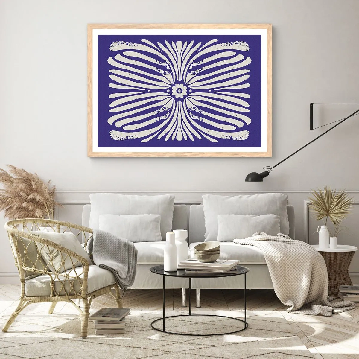 Affiche dans un chêne clair - Poster - Inspirations ethniques - 40x30 cm