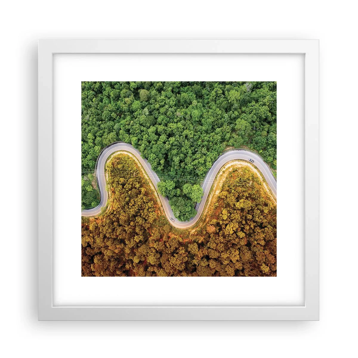 Affiche dans un cadre blanc - Poster - Frontieres et differences - 30x30 cm