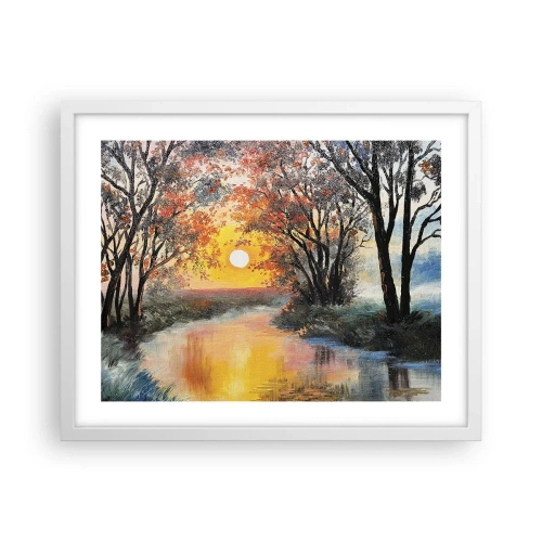 Affiche dans un cadre blanc - Poster - Climats de printemps - 50x40 cm