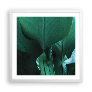 Affiche dans un cadre blanc - Poster - Tourné vers la lumière - 50x50 cm