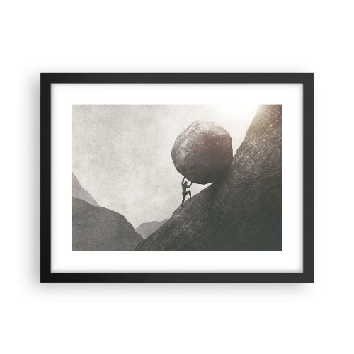 Affiche dans un cadre noir - Poster - Je crois contre tout espoir - 40x30 cm