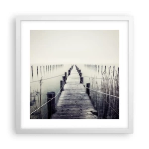 Affiche dans un cadre blanc - Poster - Plongez dans la paix - 40x40 cm