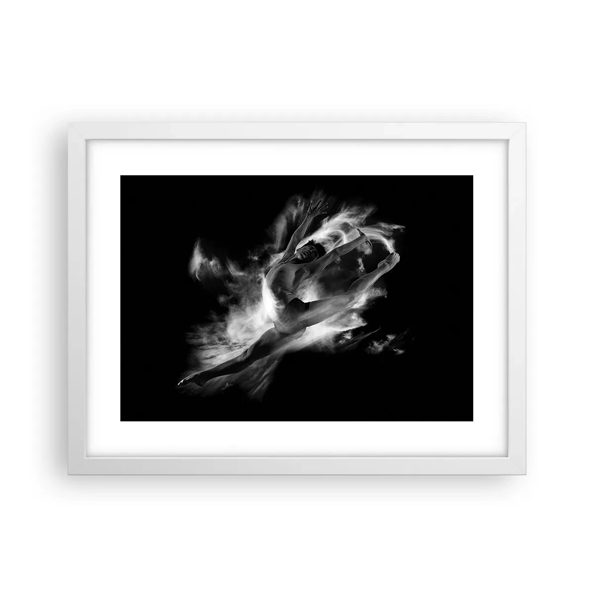 Affiche dans un cadre blanc - Poster - Coincé en l'air - 40x30 cm