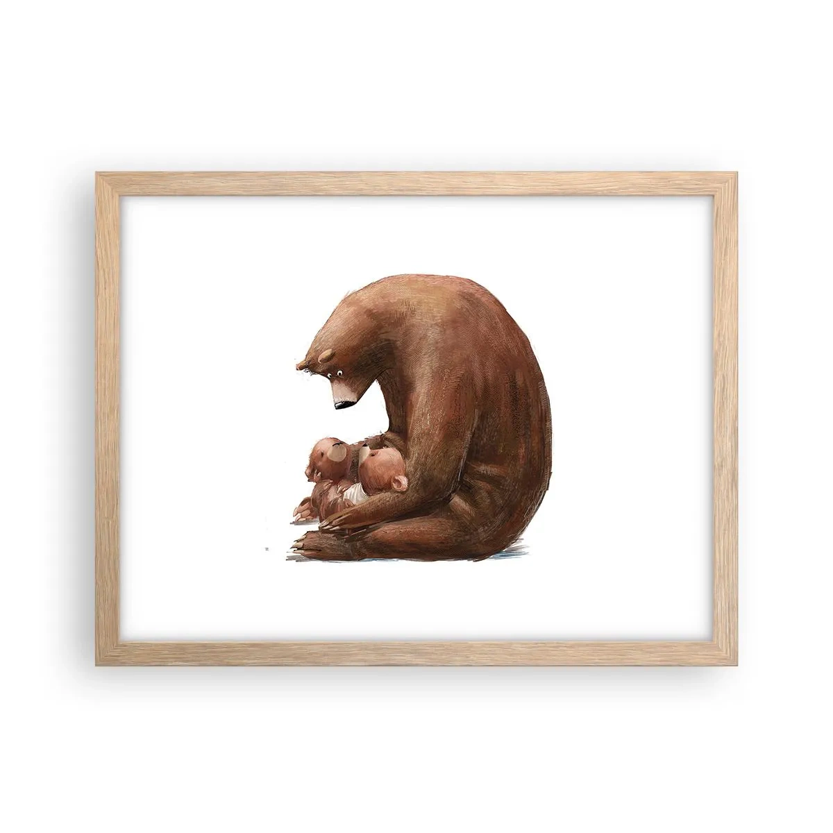 Affiche dans un chêne clair - Poster - Faites de beaux rêves les enfants - 40x30 cm