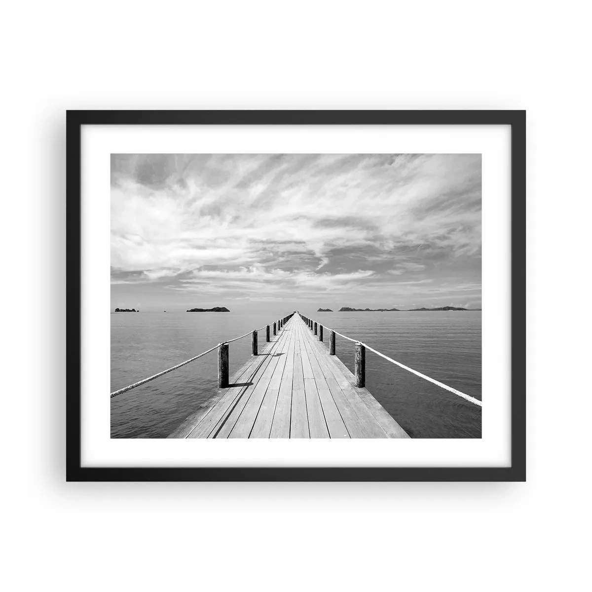 Affiche dans un cadre noir - Poster - Et peut-être un voyage... - 50x40 cm