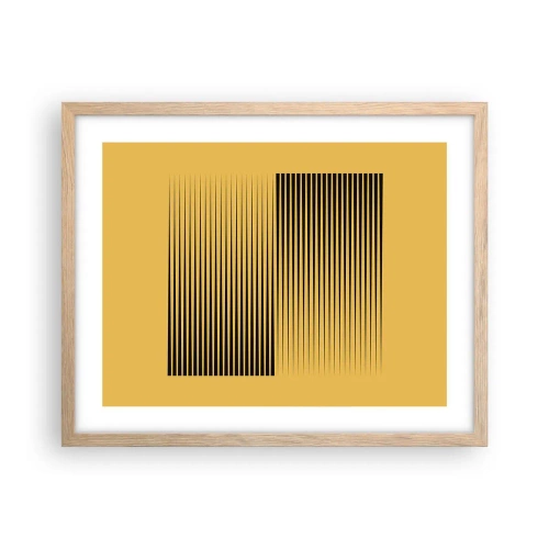 Affiche dans un chêne clair - Poster - Cadre opposé - 50x40 cm