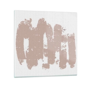 Impression sur verre - Image sur verre - Abstraction en rose tendre - 30x30 cm